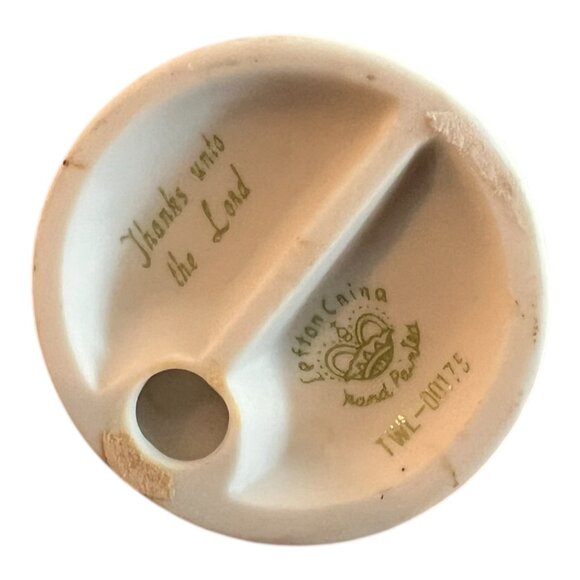 Vintage Lefton China The Christopher Collection Thanks Unto The Lord Figurine - Picture 8 of 9